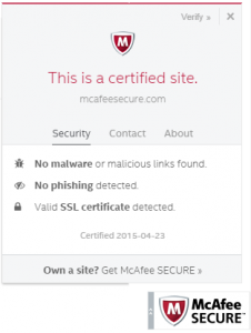 mcafee secure